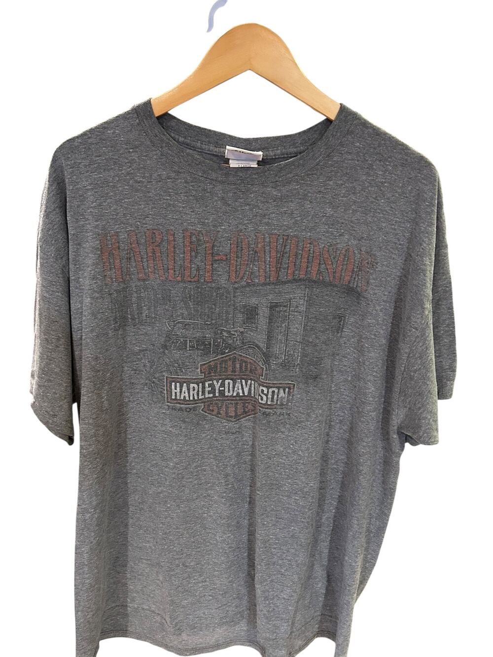 Vintage HARLEY DAVIDSON Beefy T Badlands Wall Grey Gray T Shirt Men's Size XL